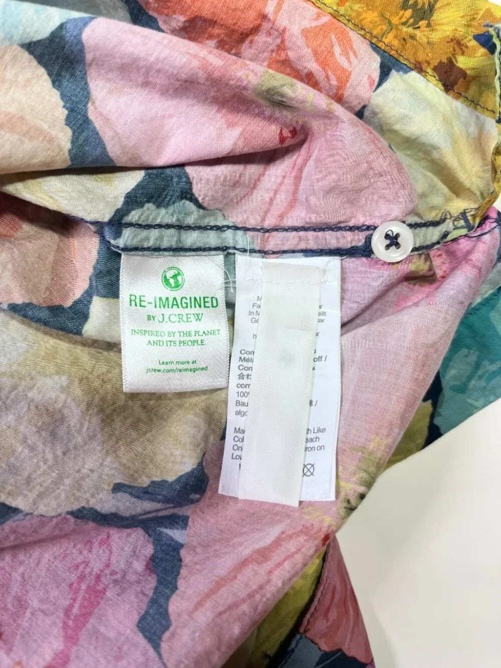 J. Crew with Liberty Fabric Men's Size XL Short Sleeve Camp Collar Shirt Floral